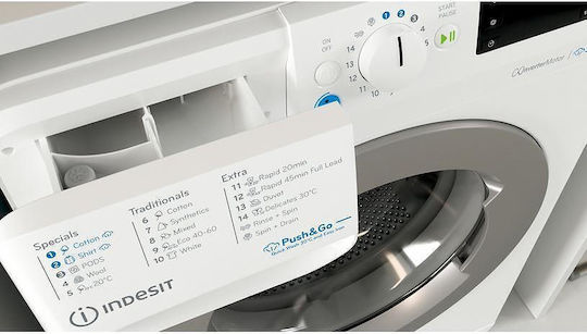 Indesit BWE 81496X WSV EE Πλυντήριο Ρούχων 8kg 1400 Στροφών