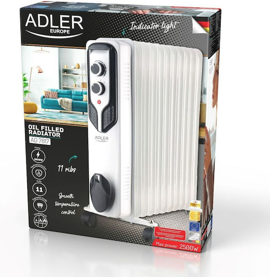 Adler Convector Heater Floor 2500W 48.5x55cm White