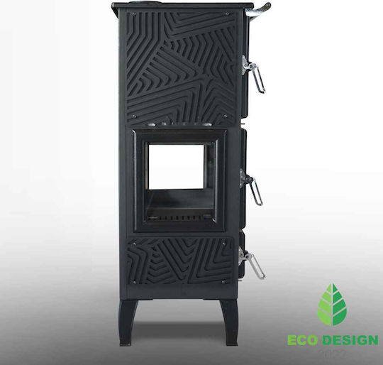 Caliskan 306-3D Μαντεμένια Ξυλόσομπα με Φούρνο 12kW Inox