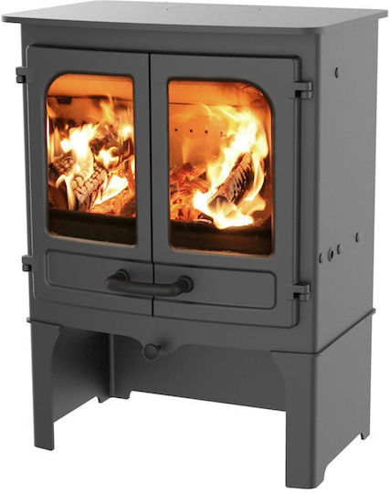 Charnwood All New Island I High Legs Stahl Holzofen 5kW Schwarz