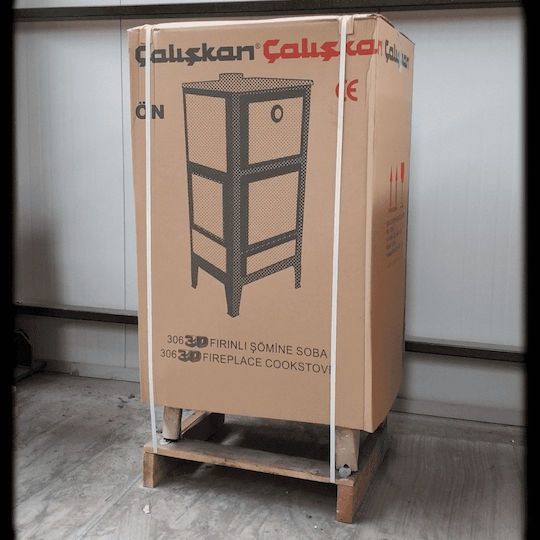 Caliskan 306-3D Μαντεμένια Ξυλόσομπα με Φούρνο 12kW Inox