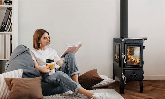 Caliskan 304-3D Oțel Soba pe lemne 7.2kW Gri