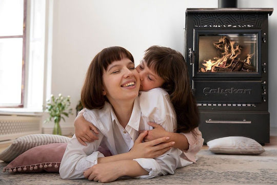 Caliskan 305-3D Χαλύβδινη Ξυλόσομπα 12.5kW Γκρι
