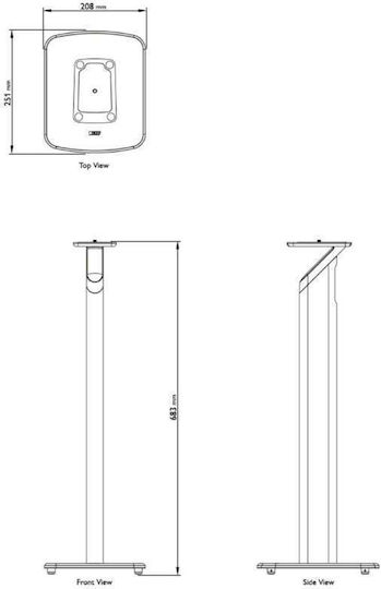 Kef Speaker Stands S1 Floor Stand in Black Color