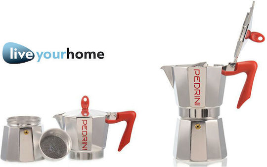 Pedrini 9082-0 Μπρίκι Espresso 2cups Ασημί