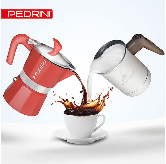 Pedrini 9114-8 Кафеварка За Еспресо 6 Чаши Черна