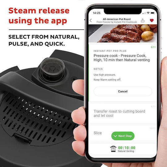 Instant Pot Pro Plus 6 Мултикукър 1200W с Капацитет 5.7лт Черен