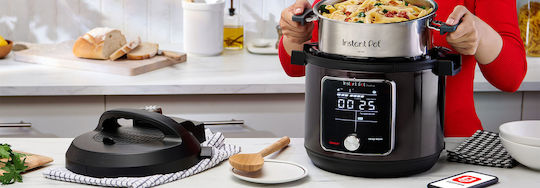 Instant Pot Pro Plus 6 Мултикукър 1200W с Капацитет 5.7лт Черен