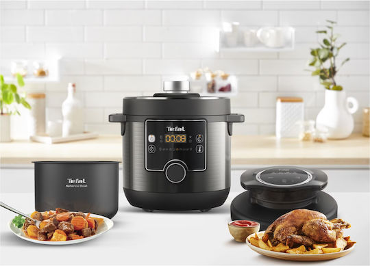 Tefal Turbo Cuisine And Fry Multifunktionskocher 1200W mit Kapazität 7.6Es Silber