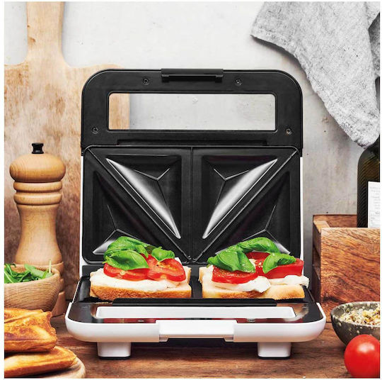 Gastroback Sandwich Maker pentru 2 Sandvișuri 750W Albă