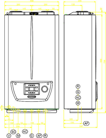 Immergas Victrix Omnia Wall-mounted Boiler Condensation Gas with Burner 21510kcal/h