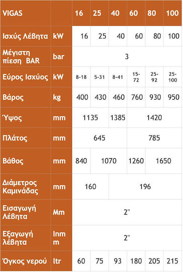 Vigas 25 Boiler Of / Wood 21496kcal/h Basic Version
