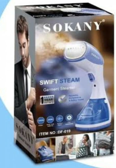 Sokany DF-019 Aparat de călcat cu abur pentru haine de Mână 1100W cu rezervor 250ml Albastru