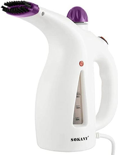 Sokany ZJ-108 Ατμοκαθαριστής Ρούχων Χειρός 800W με Δοχείο 250ml Λευκός