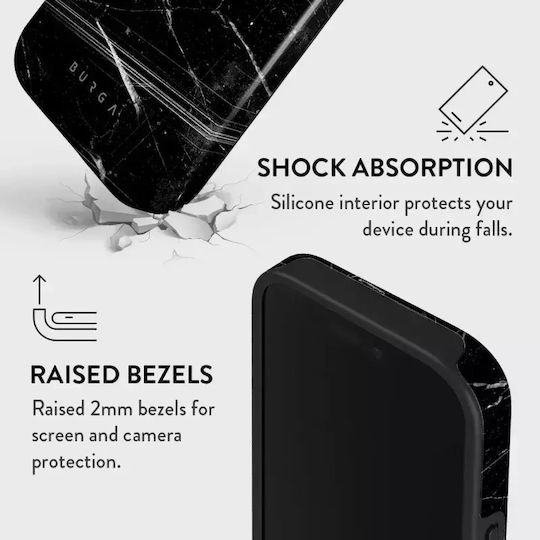 Burga Fashion Tough Back Cover Πλαστικό / Σιλικόνης Μαύρο (iPhone 16 Pro Max)