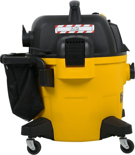 DEWALT Σκούπα Υγρών / Στερεών 1200W με Πλαστικό Κάδο 34lt