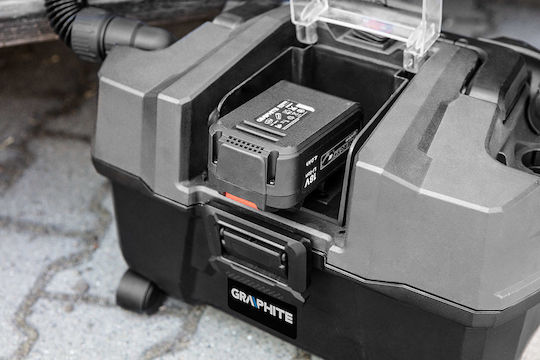 Graphite Wiederaufladbarer Staubsauger Feststoffe Ohne Ladegerät und Batterie mit Kunststoff Behälter 10Es