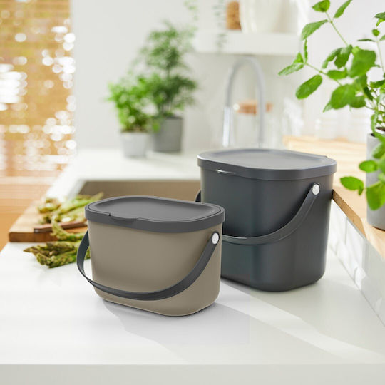 Rotho Babydesign Kunststoff-Mülleimer 3,2 l Braun