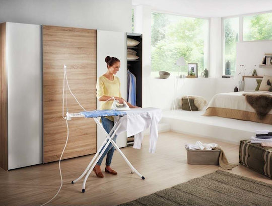 Leifheit Airboard Compact M Bügelbrett Für Dampfbügeleisen Zusammenklappbar 120x38x98cm