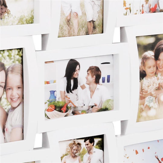 Multi Montare Pe Perete 18 Fotografii Plastic Cu Rama Foto Albă
