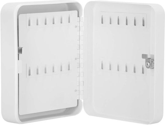 Agățătoare Chei De Perete Metalică 20 Compartimente Cu Încuietoare 25x20x7.5cm