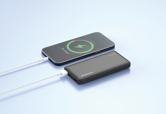 Riversong Horizon 10E Power Bank 10000mAh με 2 Θύρες USB-A και Θύρα USB-C Μαύρο