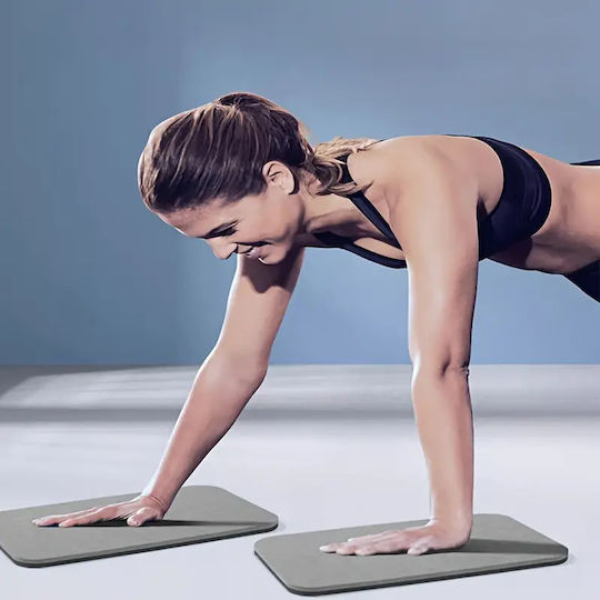 Σετ 2 Προστατευτικά Γονάτων Yoga Knee Pads Επιγονατίδες Γιόγκα Γκρι 2 Τμχ