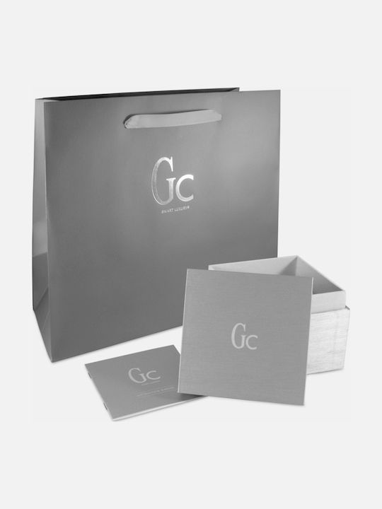 GC Watches Ανδρικό Ρολόι 44mm Χρονογράφος Μπαταρίας με Ασημί Μεταλλικό Μπρασελέ