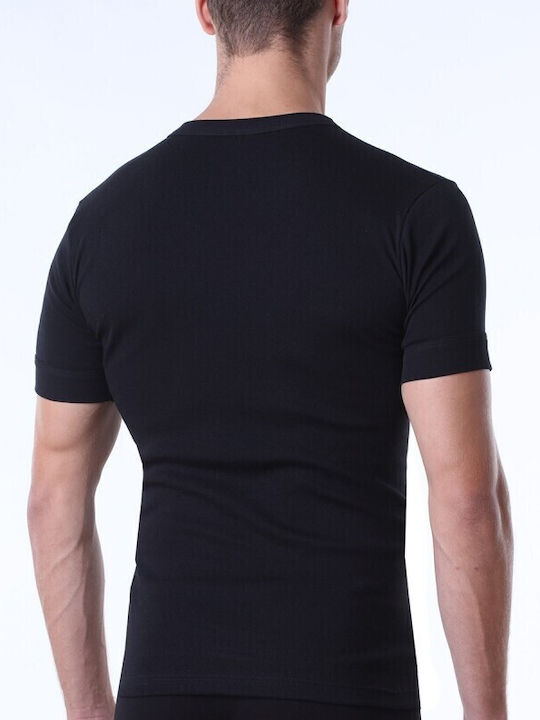 Gallop Men's Undershirts Short-sleeved in Black Color 2Pack