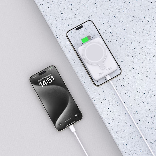 Tech-Protect PB11 Lifemag MagSafe Power Bank 10000mAh 15W cu Port USB-C Alb