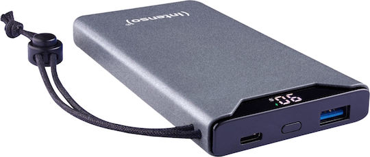 Intenso F10000 Power Bank 10000mAh 20W με Θύρα USB-A και Θύρα USB-C Quick Charge 3.0 Γκρι