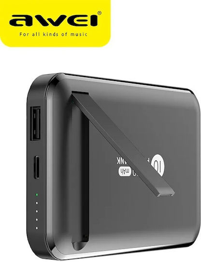 Awei P139K Power Bank 10000mAh Μαύρο