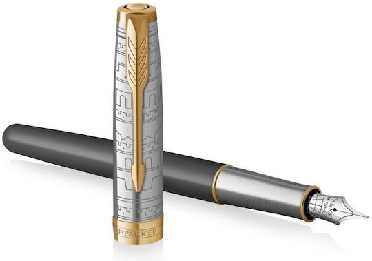 Parker Sonnet Writing Pen Fine Gold made of Brass with Blue Ink