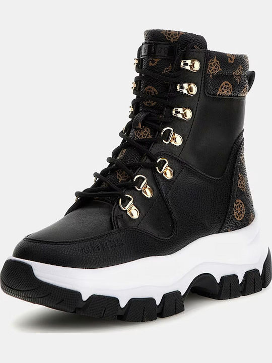Damen Stiefeletten Schwarz FLFBLIFAL12-Maüß