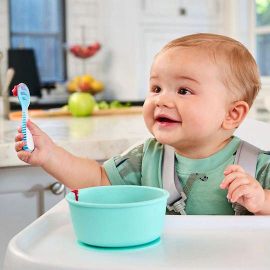 Munchkin Baby Set with Spoons Gentle made of Silicone for 4+ months Blue - Green 3pcs