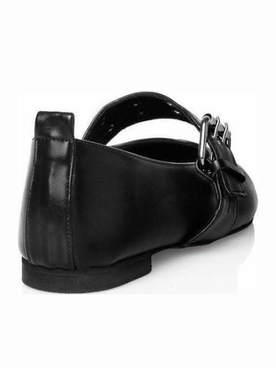 Leather Ballerinas Black