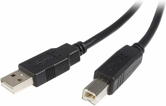 StarTech USB 2.0 Cable USB-A male - USB-B male Μαύρο 2m (USB2HAB2M)