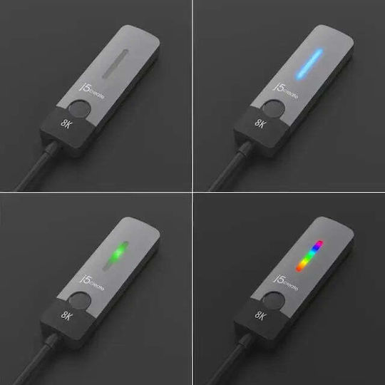 J5 Create JCA157-N 8K Adapter USB-C Docking Station με HDMI 4K Μαύρο