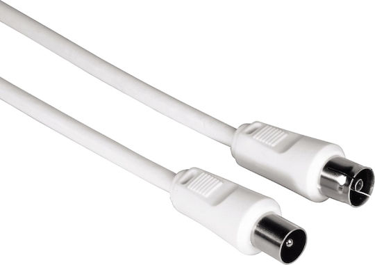 Powertech Antenna Cable Coax male - Coax female White 1.5m (CAB-V001) 1pcs