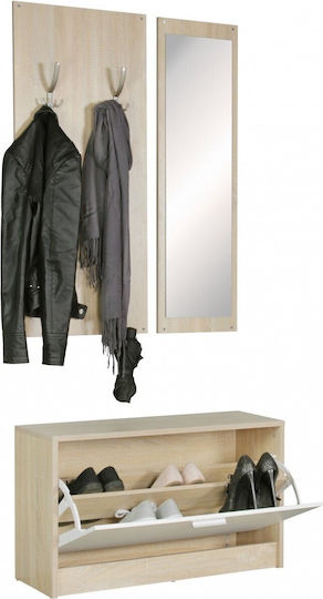Thomas Entry Furniture with Mirror / Hanger & Shoe Rack 80x27x175cm