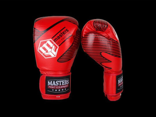 Boxhandschuhe Leder für Kampf Rot