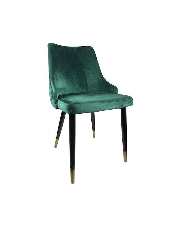 Queens Dining Room Velvet Chair Cypress/Black 51x58x83cm