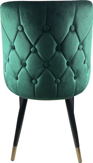 Queens Scaune Sala de mese Catifelate Cypress/Black 1buc 51x58x83buc