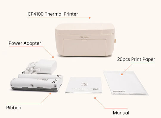 HPRT CP4100 Zink Εκτυπωτής για Φωτογραφίες με WiFi και Bluetooth