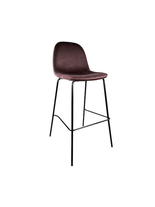 Stool Bar Upholstered with Velvet Brooklyn Rotten Apple/Black 2pcs 47x51x96cm