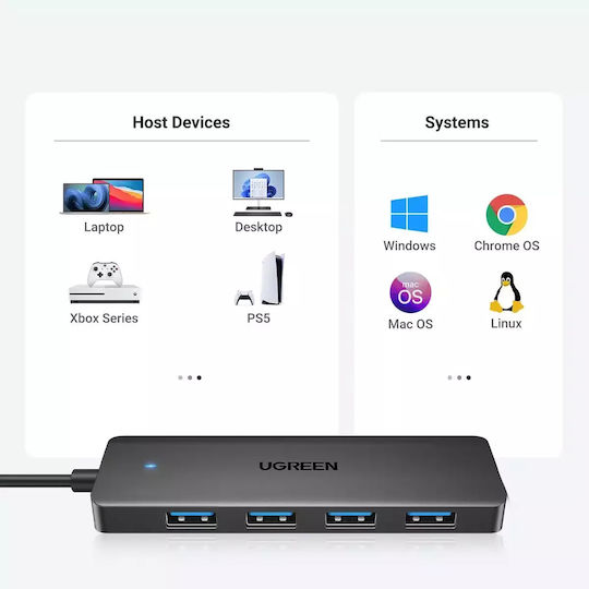 Ugreen Cm219 USB 2.0 4 Port Hub with USB-A Connection