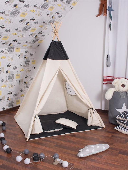 Kids Indian Teepee Play Tent White