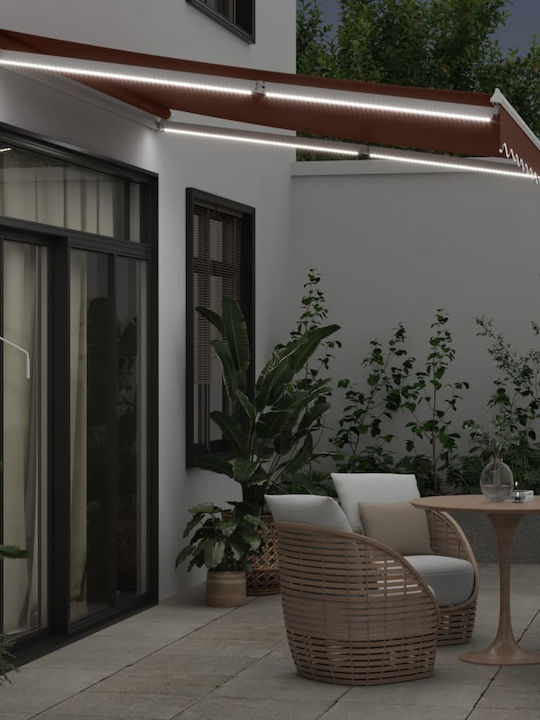 vidaXL Τέντα Βεράντας με Led & Αισθητήρα Ανέμου