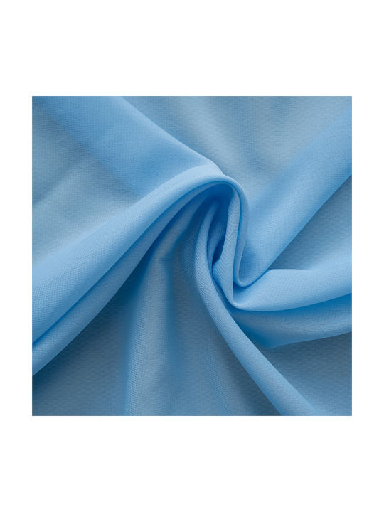 My Home Luxury Vorhang für Fenster mit Bleistiftfalten Hellblau 200x145cm