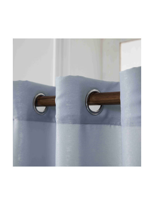 My Home Luxury Blue Grommet Curtain 280x270cm